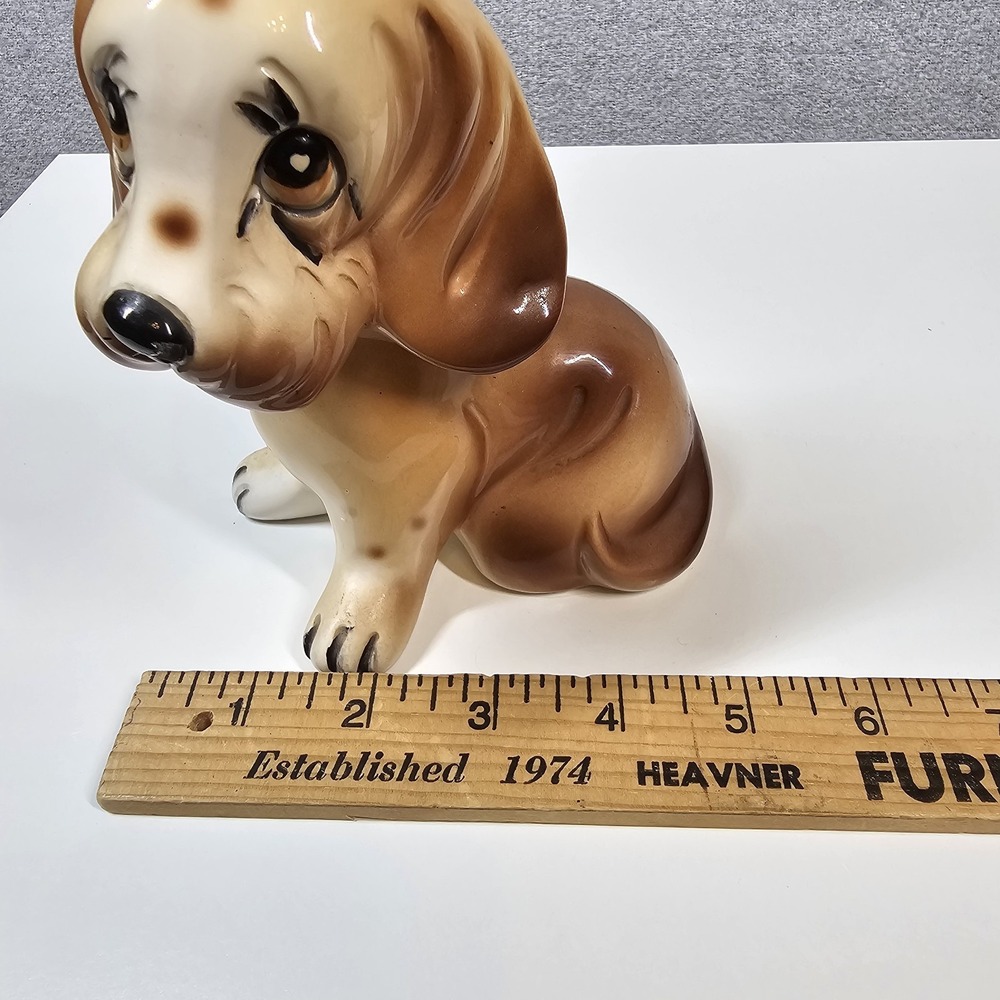 Basset Hound Dog VTG Sad Eyes Sitting Statue Figurine Japan Retro Adorable 5.5" - Picture 12 of 14